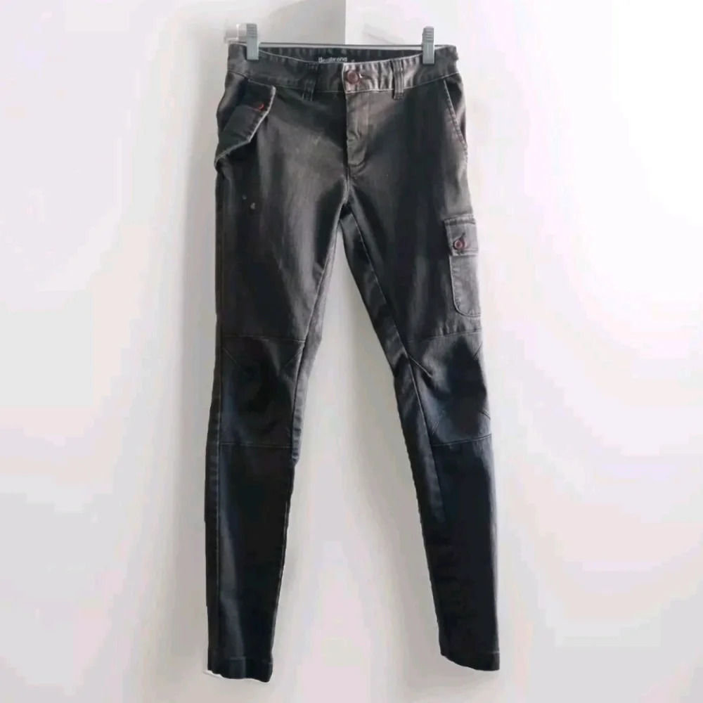 Betabrand cargo pant Utility denim skinny jeans Gorpcore Grunge casual 26